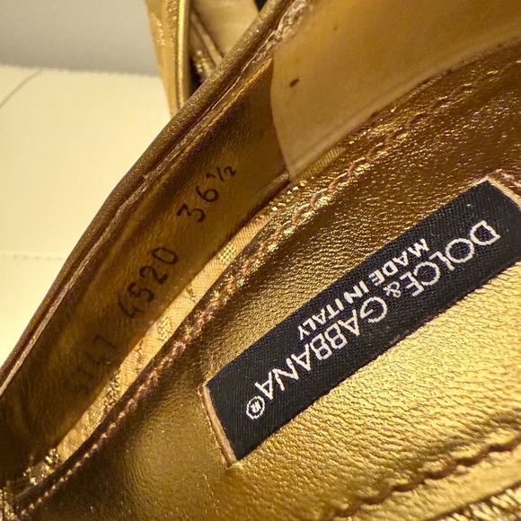 Dolce & Gabbana high heel pumps in Gold, Size 36.5 - Picture 2 of 9